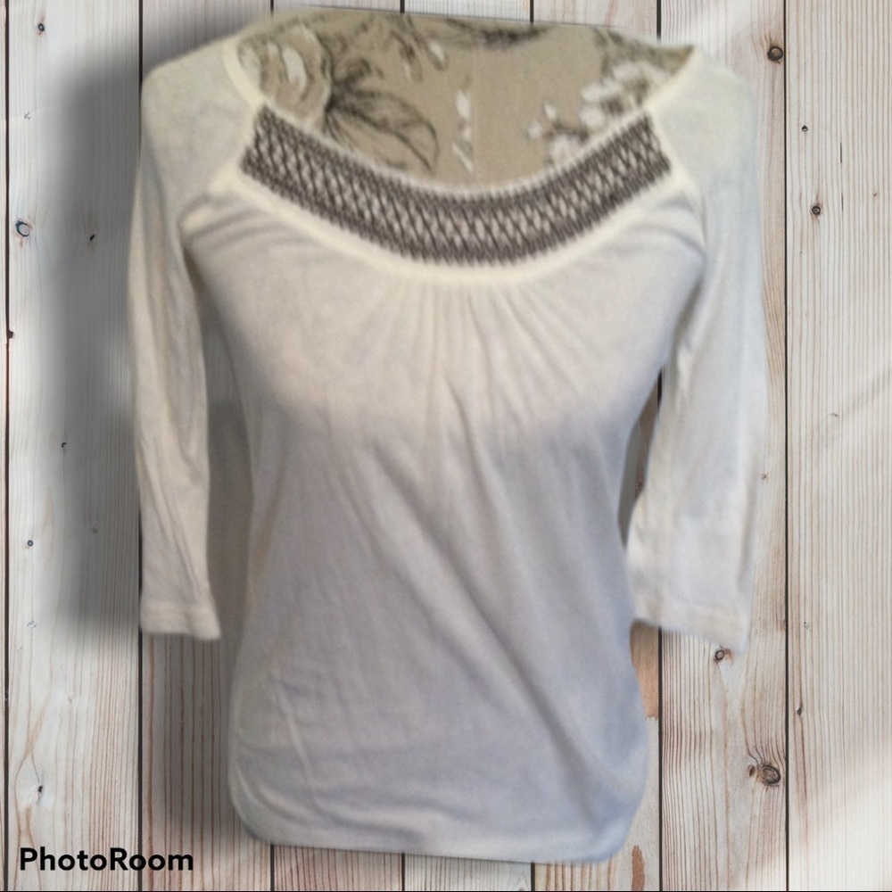*loft Stitching 3/4 Sleeve Top XSP